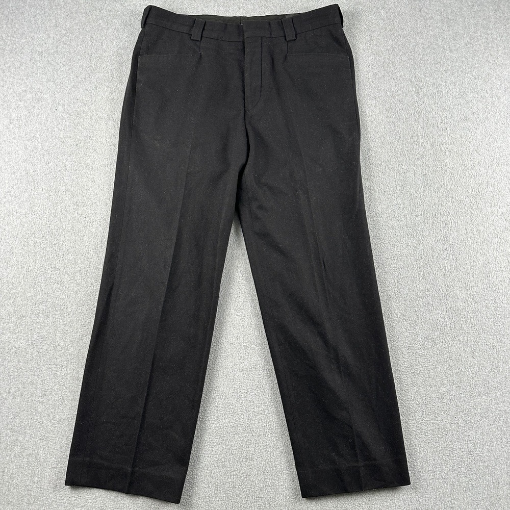 Club Monaco Smart Pant Mens 31 Black Wool Blend Button Fly Trousers Dress Pants